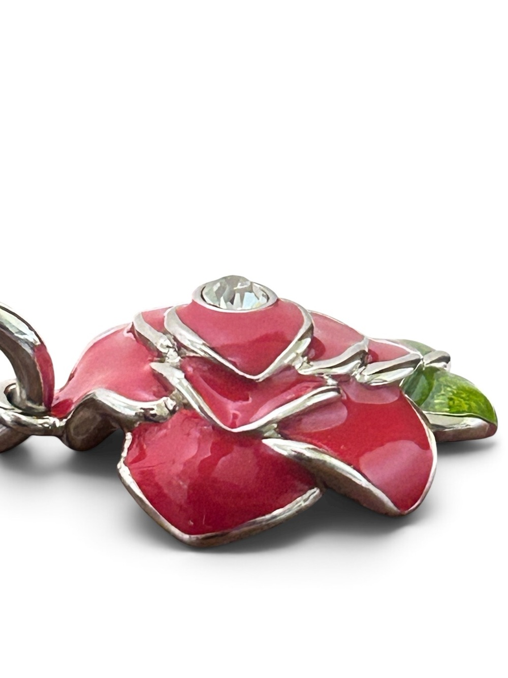 COACH Enameled Flower Bag Charm Keyring - Picture 3 of 5